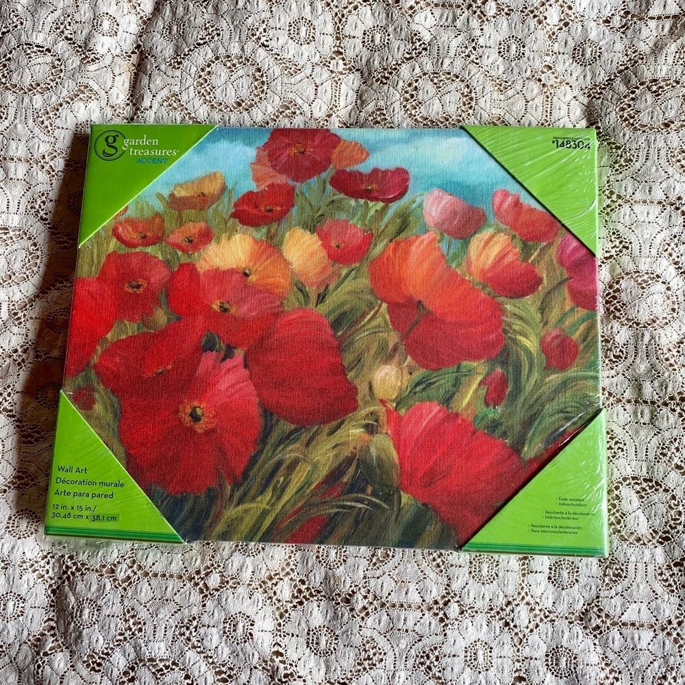 🌹Garden Treasures Canvas Wall Art 12” x 15”🌹